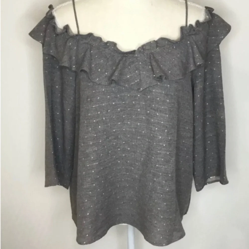 Zara Off-Shoulder Ruffle Top - Picture 2 of 7